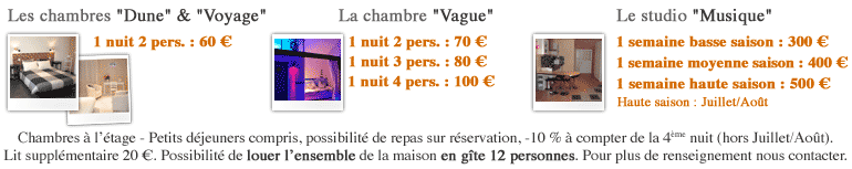 les tarifs